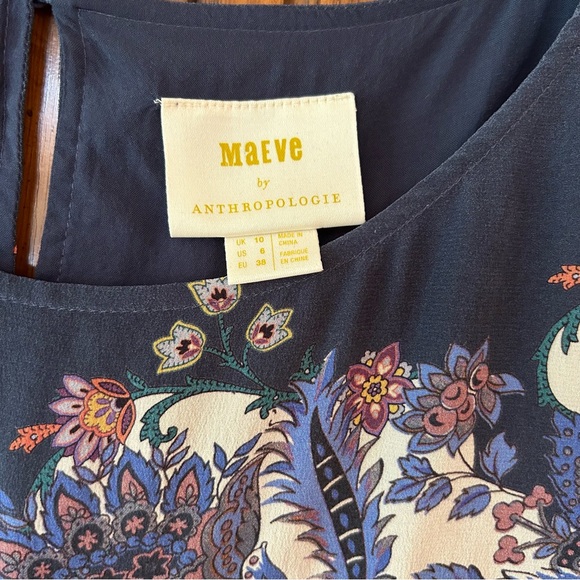 Maeve by Anthropologie~ Barcelona Silk Dress in size 6 - Picture 5 of 14